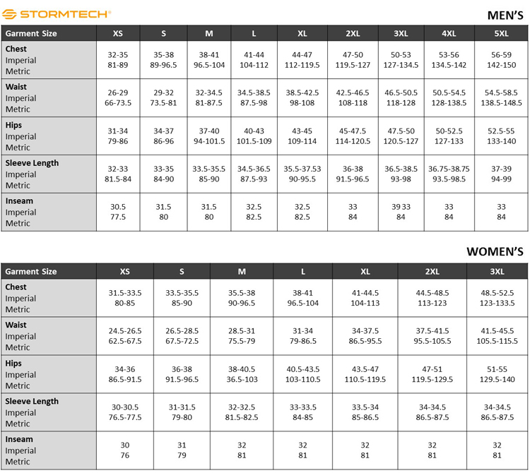 Sizing Chart